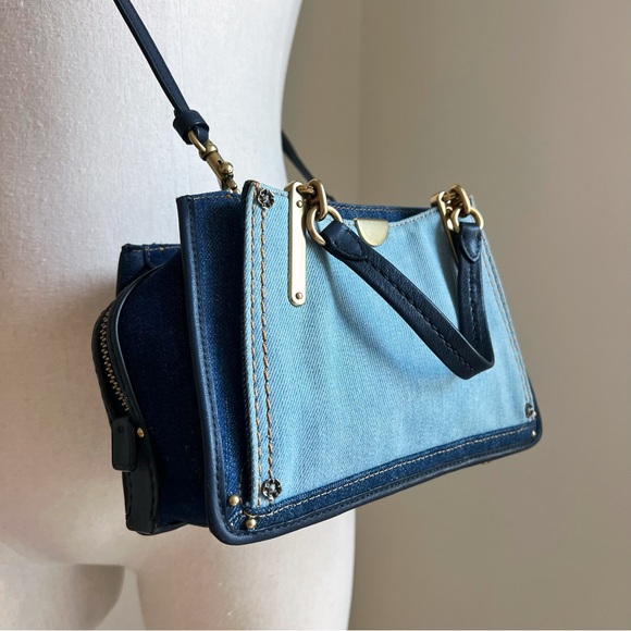 Coach Dreamer 21 Denim Mini Satchel/Crossbody Purse B2547 - Picture 4 of 17